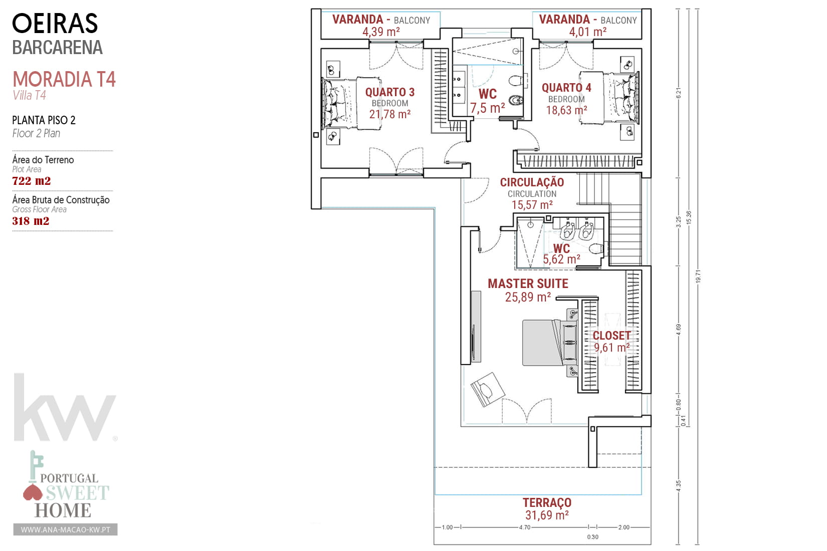 Plan d'étage 2 - Étage de chambre